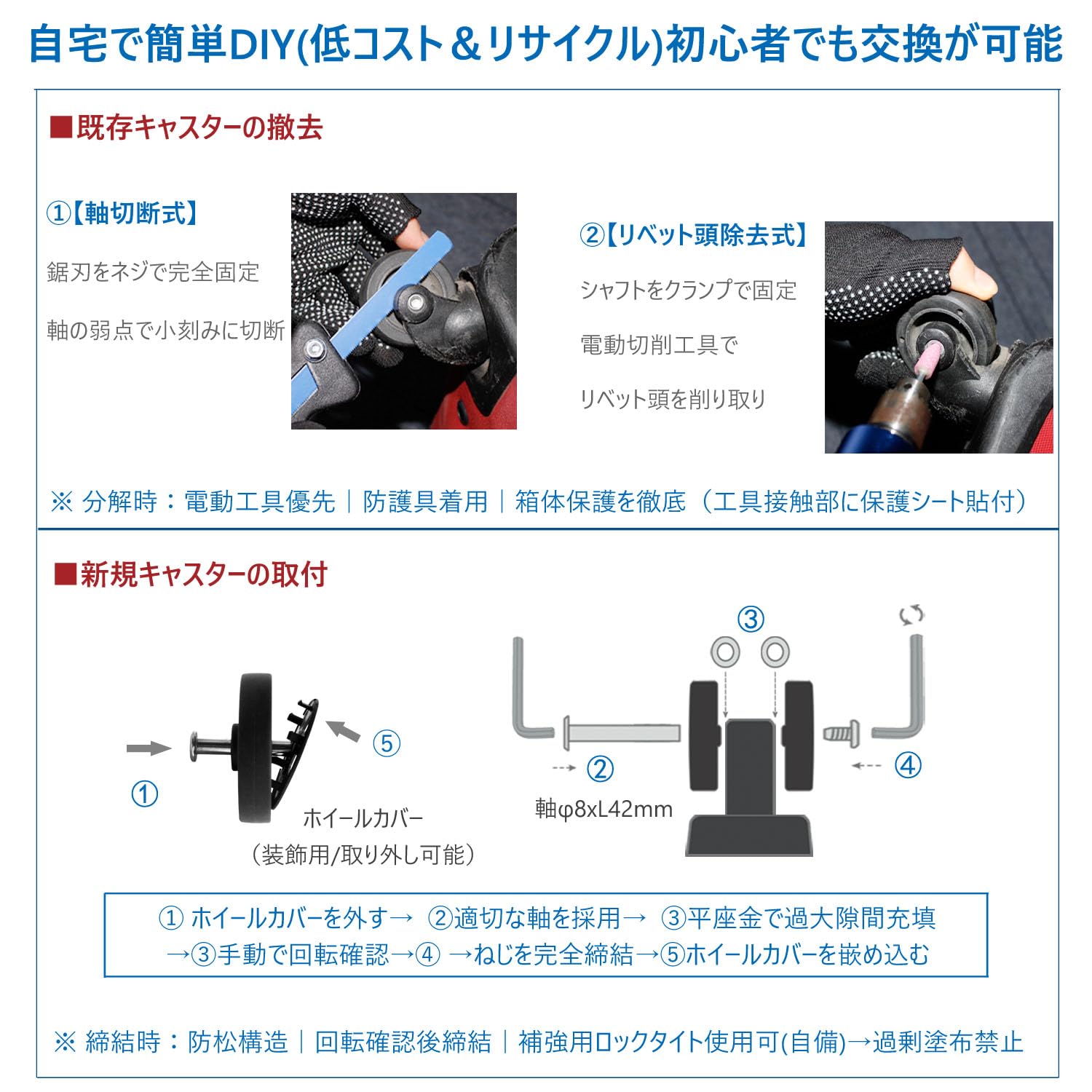 MARYQUANT　トランク（タイヤ壊れてます） 修理 スーツケース キャリーケース 交換キット 車輪 4個セット タイヤ